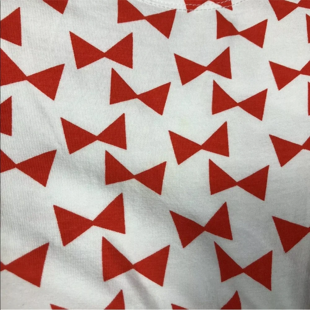 June And January White Red Bow Print Dress Toddler Girls 4T